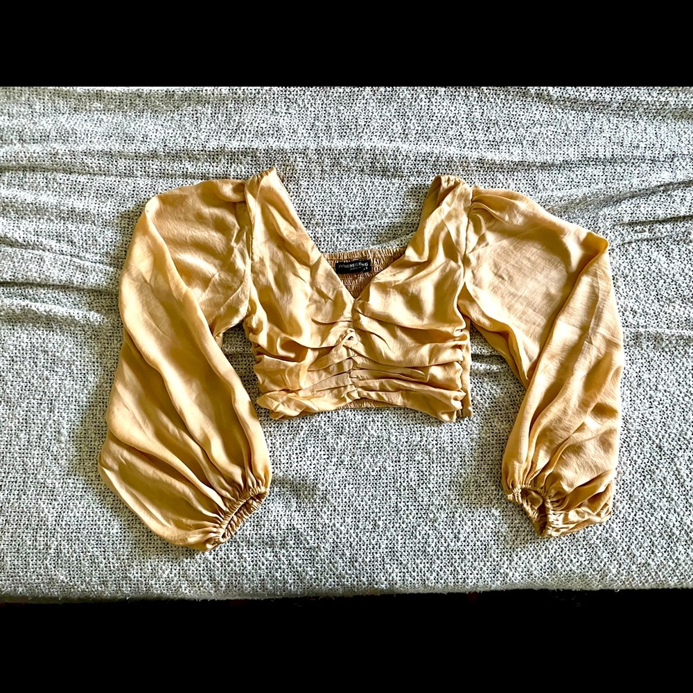 Gold crop top